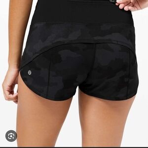 lululemon athletica Black Camo SPEED UP Women’s Running Shorts